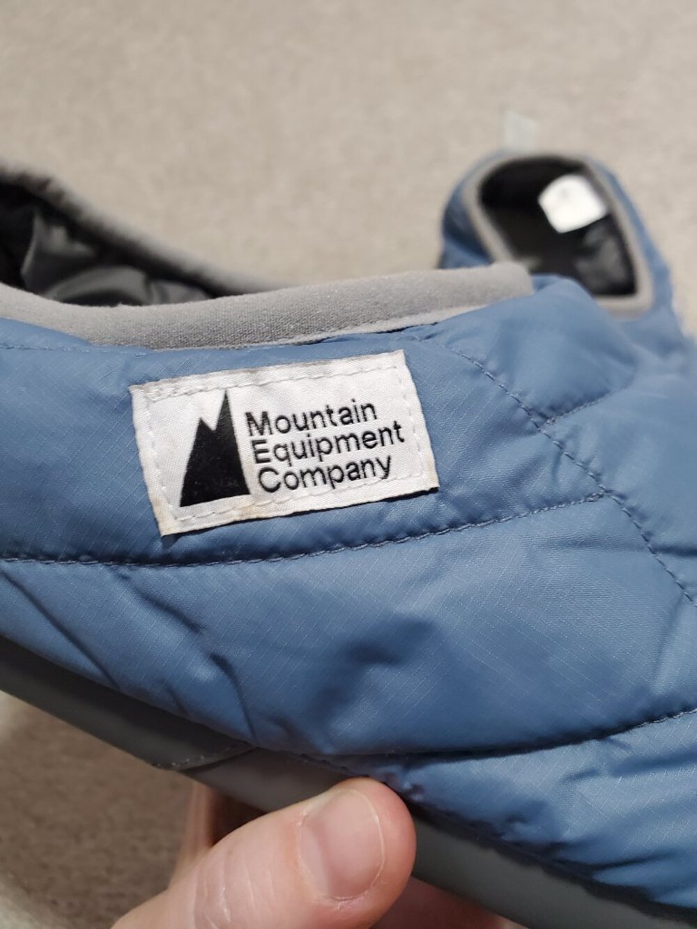 MEC Hut Slippers Pertex Quantum Puffer Nylon Cozy Warm Blue Men's Large, 9-11 - Picture 3 of 11
